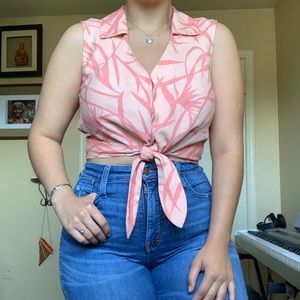 Pink Tommy Bahama Crop Top